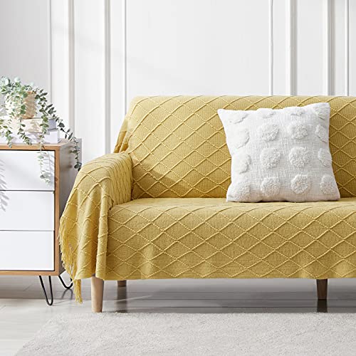 Mustard Throw Blanket - From Where -