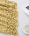 Mustard Throw Blanket - From Where -