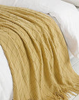 Mustard Throw Blanket - From Where -