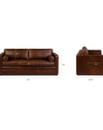 Napa 82" Leather Sleeper Sofa - From Where Finds -