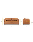 Napa 82" Leather Sleeper Sofa - From Where Finds -