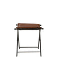 Nardone Genuine Leather Accent Stool - From Where -