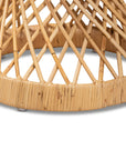 Natural Finished Rattan End Table - From Where -