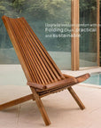 Natural Folding Wood Chair - From Where -