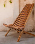 Natural Folding Wood Chair - From Where -