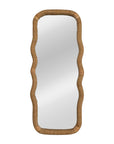 Natural Rattan Wavy Mirror - From Where -