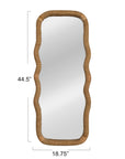 Natural Rattan Wavy Mirror - From Where -