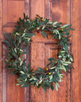 Nearly Natural 20in. Artificial Olive Wreath - From Where -