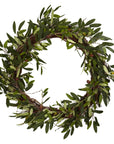 Nearly Natural 20in. Artificial Olive Wreath - From Where -