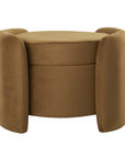 Nebula Upholstered Velvet Ottoman - From Where -