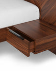 Nera King Low Profile Bed with Nightstands Set - Walnut - From Where - Bedroom