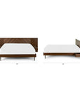 Nera King Low Profile Bed with Nightstands Set - Walnut - From Where - Bedroom