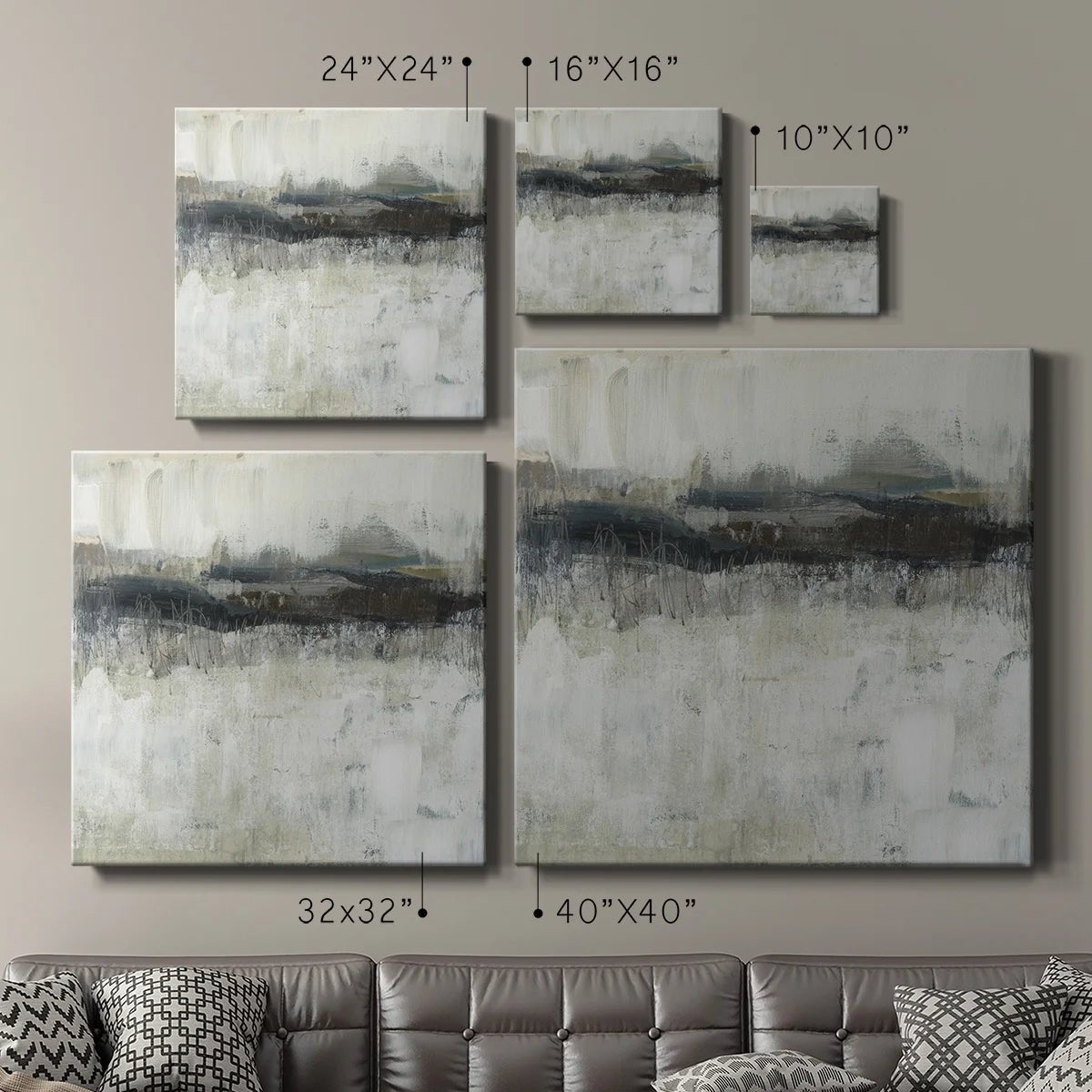 Neutral Horizon Line II Canvas - From Where -