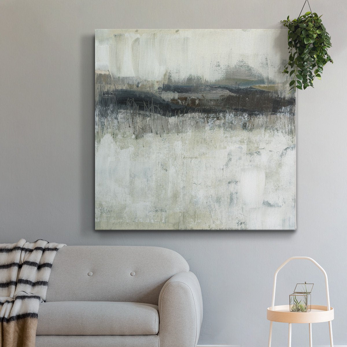 Neutral Horizon Line II Canvas - From Where -