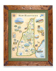 New Hampshire State Hand-Drawn Map - From Where Finds - Map