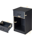 Night Stand with Drawer and and LED Lights - From Where -