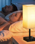 Nightstand Lamp with Outlets - From Where -