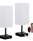 Nightstand Lamp with Outlets - From Where -