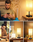 Nightstand Lamp with Outlets - From Where -