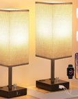 Nightstand Lamp with Outlets - From Where -