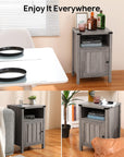 Nightstand Table with Charging Station - From Where -