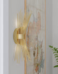 Nikko 2 Light Gold Mid - Century Modern Flush Wall Sconce - From Where -