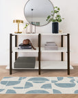 Nina Takesh Lune Slate Blue Rug - From Where -