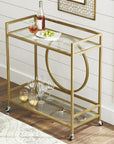Nola Metal & Glass Bar Cart - From Where -