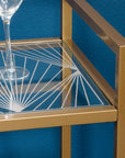 Nola Metal & Glass Bar Cart - From Where -