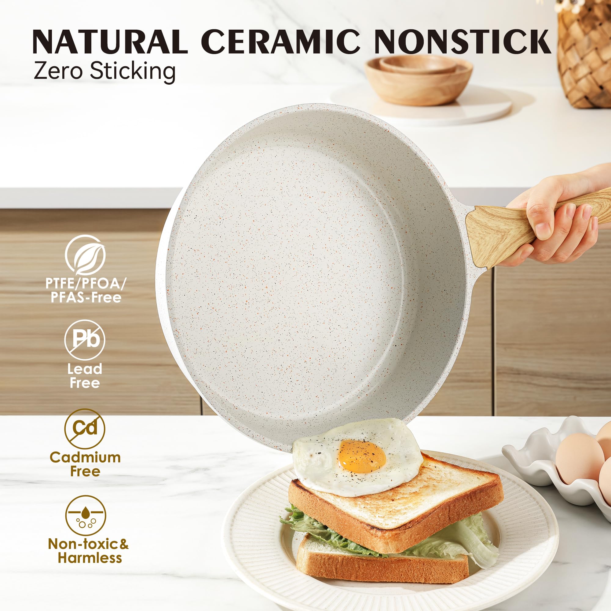 Nonstick Ceramic Cookware Set - From Where -
