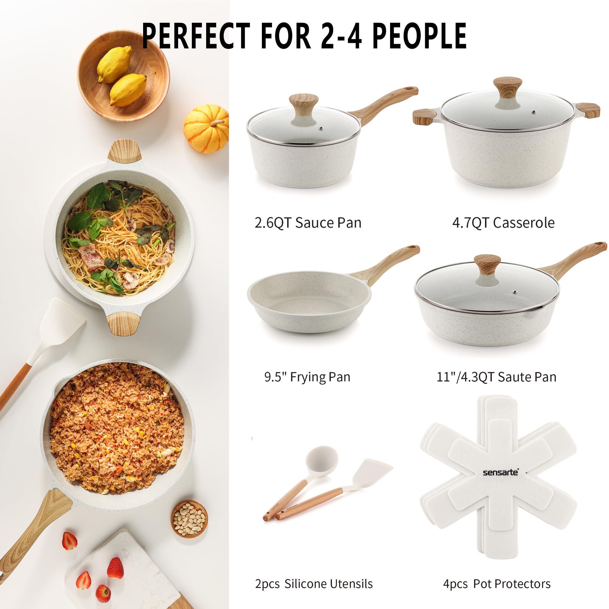 Nonstick Ceramic Cookware Set - From Where -
