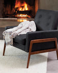 Nord 29" Leather Lounge Chair - Charme Tan - From Where -