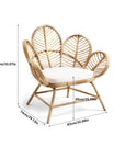 Nordic Rattan Flower Sofa Chair - From Where -
