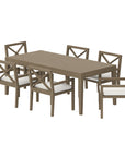 Northlake 7 - Piece Outdoor Teak Wood Dining Set - From Where Finds -