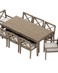Northlake 9 - Piece Outdoor Teak Wood Dining Set - From Where Finds -