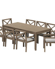 Northlake 9 - Piece Outdoor Teak Wood Dining Set - From Where Finds -