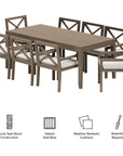 Northlake 9 - Piece Outdoor Teak Wood Dining Set - From Where Finds -