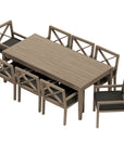 Northlake 9 - Piece Outdoor Teak Wood Dining Set - From Where Finds -