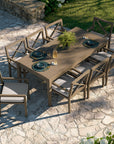 Northlake 9 - Piece Outdoor Teak Wood Dining Set - From Where Finds -