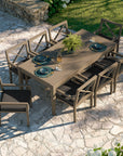 Northlake 9 - Piece Outdoor Teak Wood Dining Set - From Where Finds -