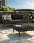 Northlake Outdoor Teak Wood Loveseat and Ottoman Set - From Where Finds -