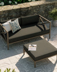 Northlake Outdoor Teak Wood Loveseat and Ottoman Set - From Where Finds -