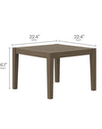 Northlake Square Outdoor Patio Teak Side Table - From Where Finds -