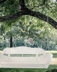 Northlight 28" x 50" Hand Woven Wicker Outdoor Porch Swing - White - From Where -