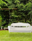 Northlight 28" x 50" Hand Woven Wicker Outdoor Porch Swing - White - From Where -