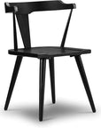 Oak Wood Black Dining Room Chair - From Where -
