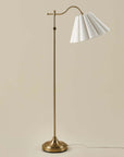 Odette Floor Lamp with Scallop Shade - From Where -