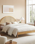 Odette Queen Arched Rattan Cane Platform Bed - From Where Finds -