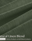 Olive Green Linen Pinch Pleated Curtains - From Where -