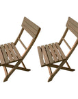 Open Back Folding Outdoor Dining Chair - From Where -